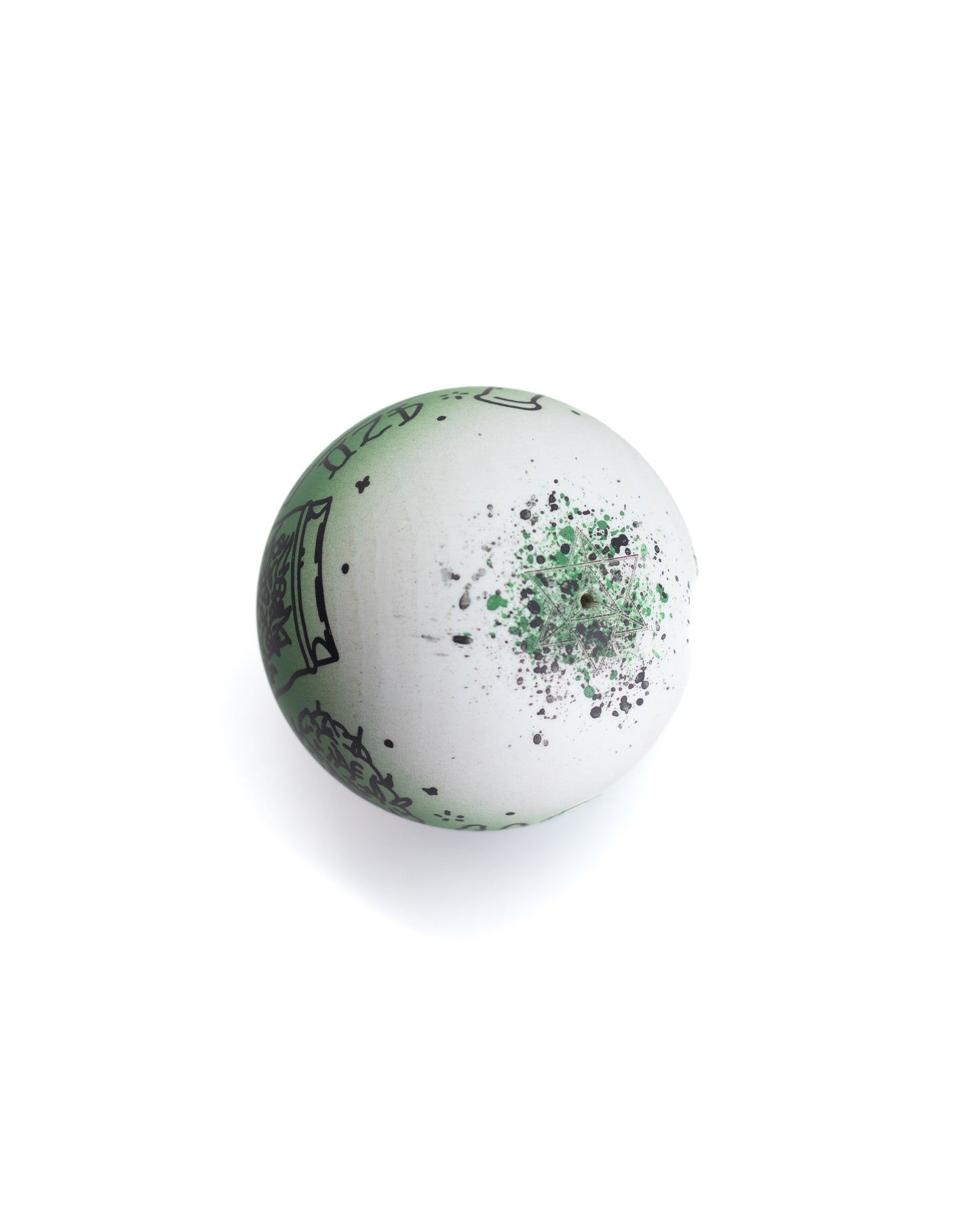 White/Black/Dark Green Blazed Rhino
